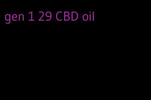 gen 1 29 CBD oil