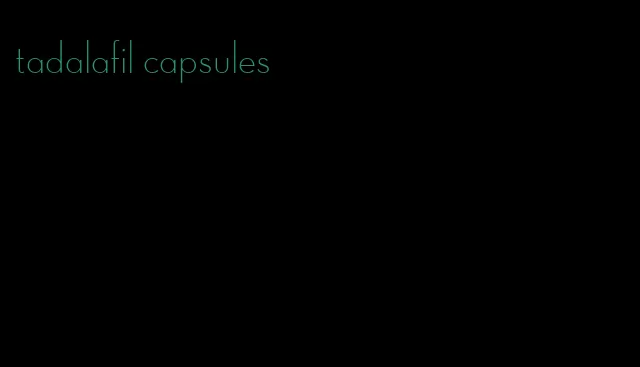 tadalafil capsules