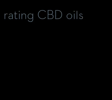 rating CBD oils