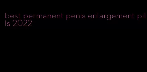 best permanent penis enlargement pills 2022