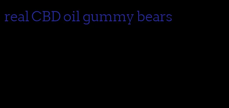 real CBD oil gummy bears