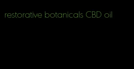 restorative botanicals CBD oil