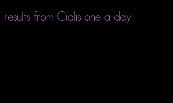 results from Cialis one a day