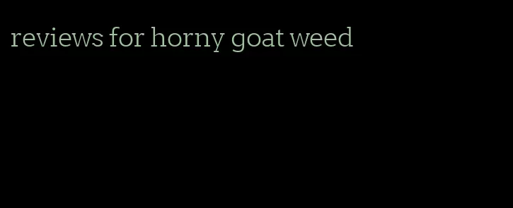 reviews for horny goat weed