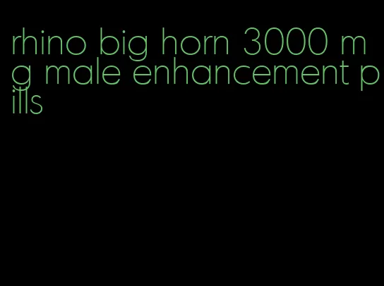 rhino big horn 3000 mg male enhancement pills