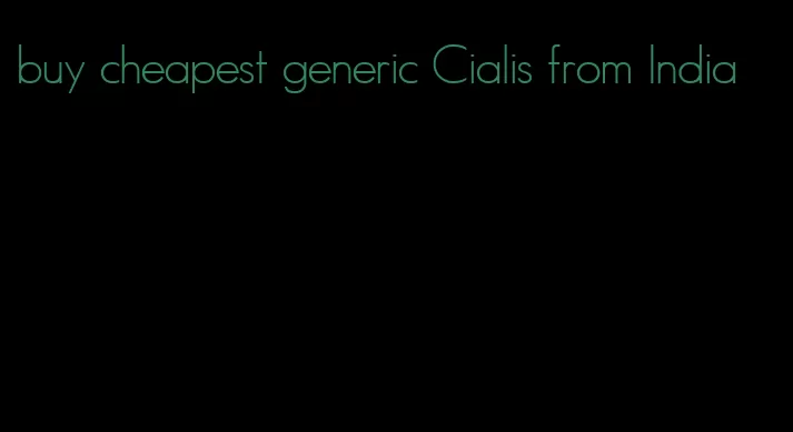 buy cheapest generic Cialis from India