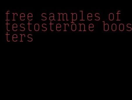 free samples of testosterone boosters