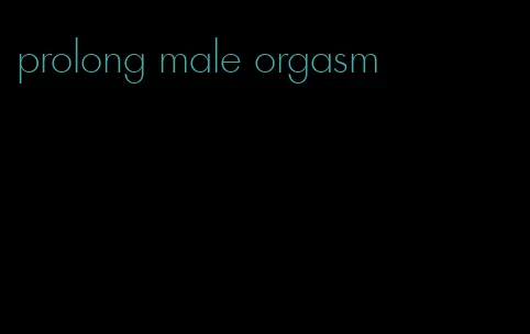 prolong male orgasm