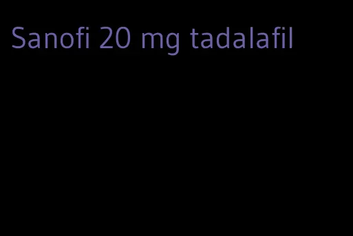 Sanofi 20 mg tadalafil