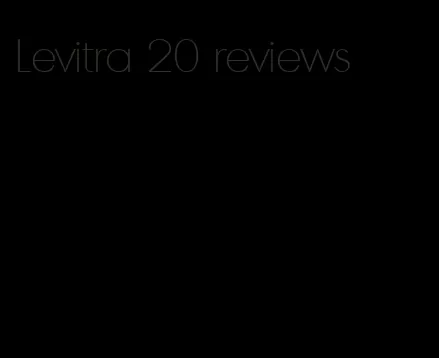 Levitra 20 reviews