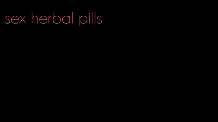 sex herbal pills