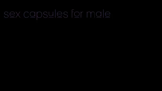 sex capsules for male