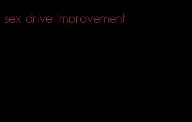 sex drive improvement