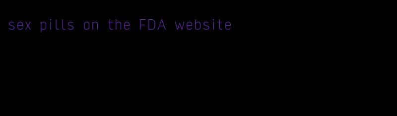 sex pills on the FDA website