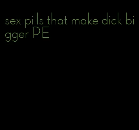 sex pills that make dick bigger PE