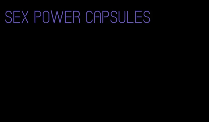 sex power capsules