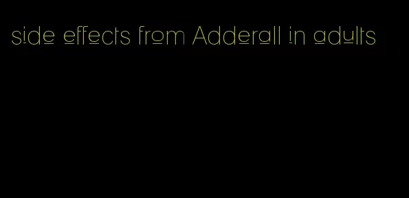 side effects from Adderall in adults