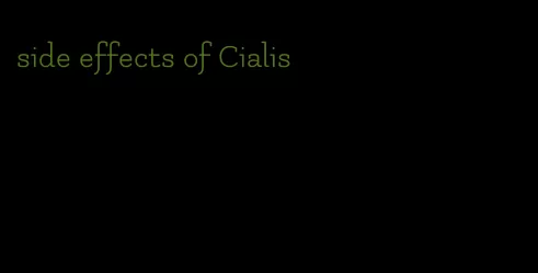 side effects of Cialis