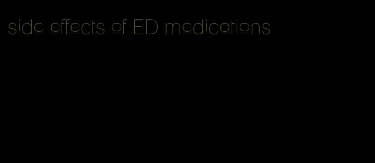 side effects of ED medications