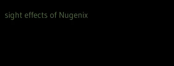 sight effects of Nugenix