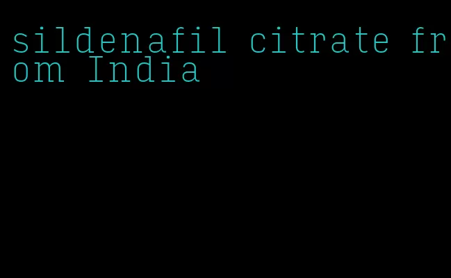 sildenafil citrate from India