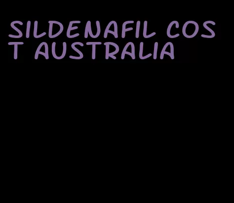 sildenafil cost Australia