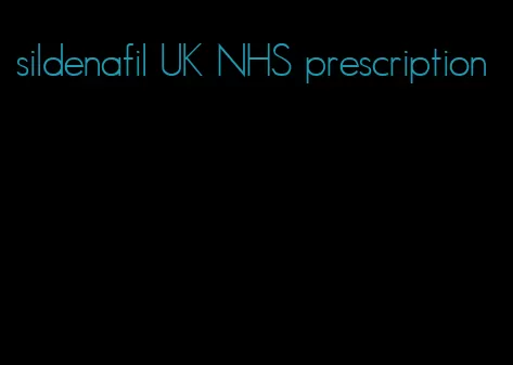 sildenafil UK NHS prescription