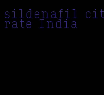 sildenafil citrate India