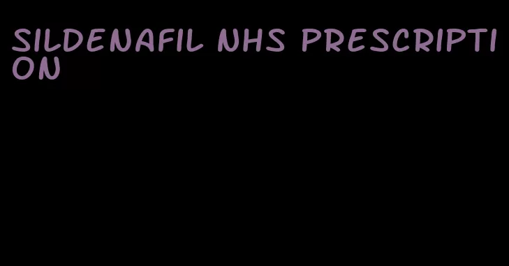 sildenafil NHS prescription