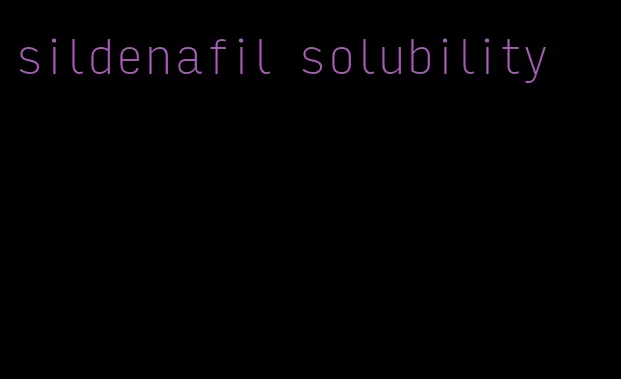 sildenafil solubility