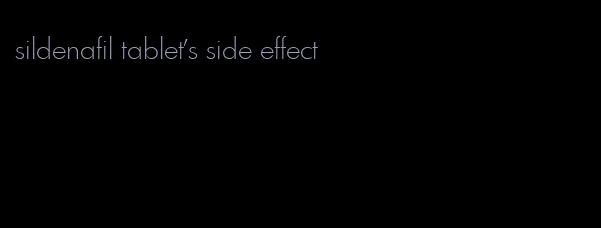 sildenafil tablet's side effect