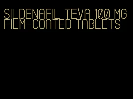 sildenafil Teva 100 mg film-coated tablets