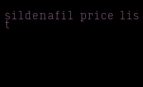 sildenafil price list