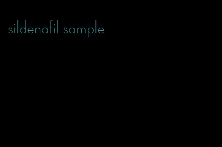 sildenafil sample