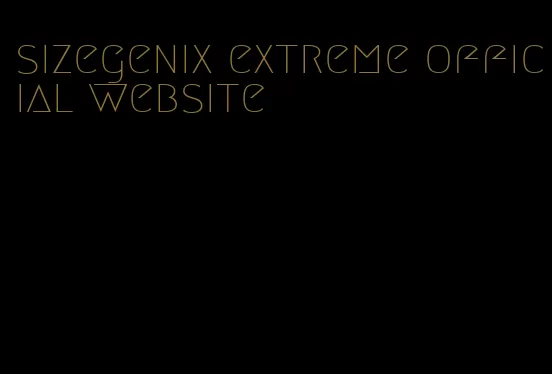 sizegenix extreme official website