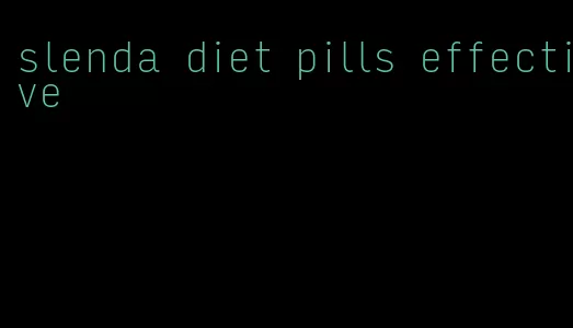 slenda diet pills effective