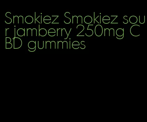 Smokiez Smokiez sour jamberry 250mg CBD gummies