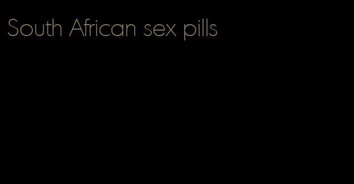 South African sex pills