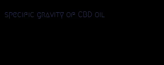 specific gravity of CBD oil