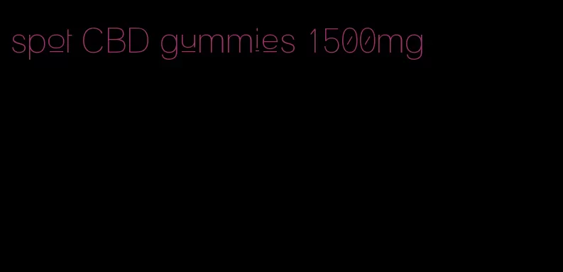 spot CBD gummies 1500mg