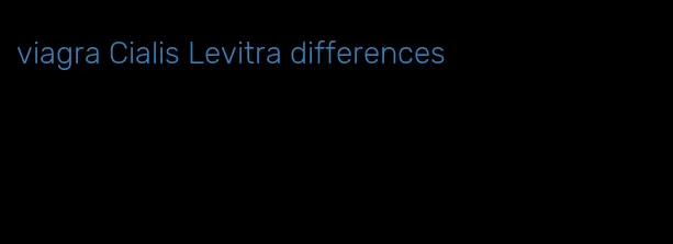 viagra Cialis Levitra differences