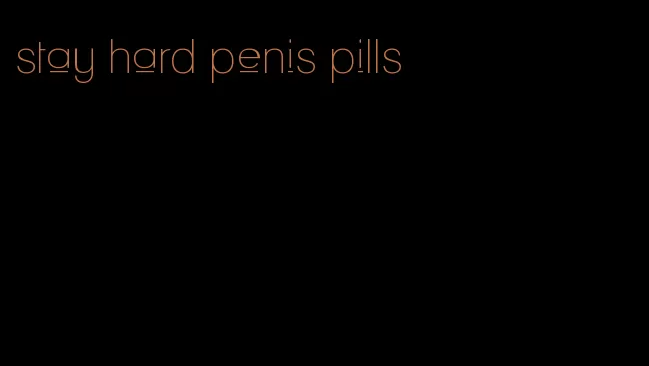 stay hard penis pills