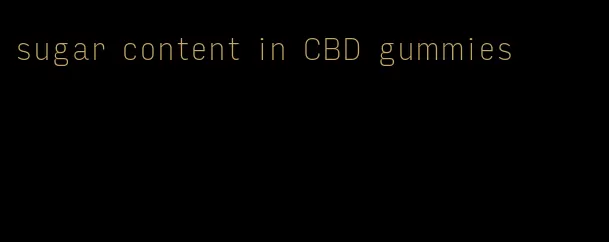 sugar content in CBD gummies