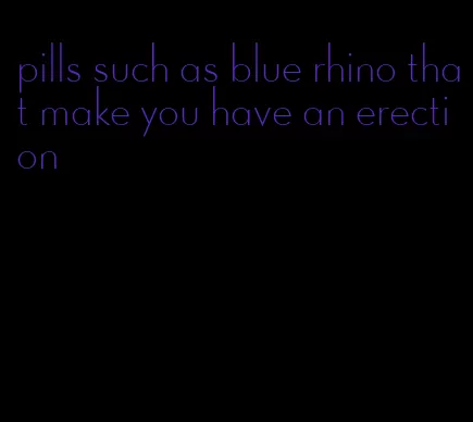 pills such as blue rhino that make you have an erection