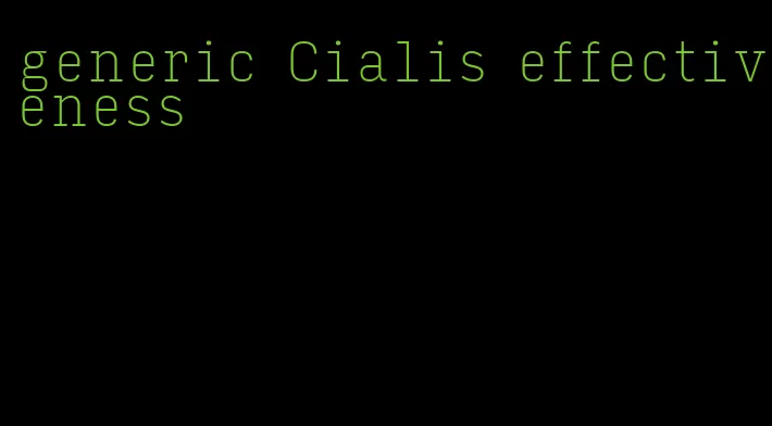 generic Cialis effectiveness