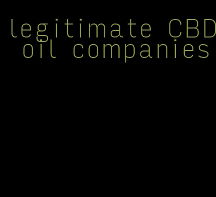 legitimate CBD oil companies