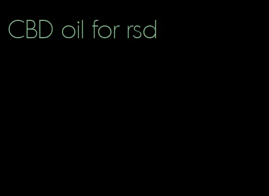 CBD oil for rsd