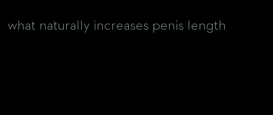 what naturally increases penis length