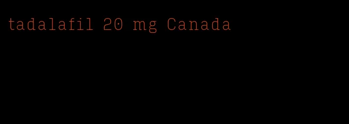 tadalafil 20 mg Canada