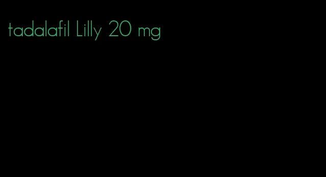 tadalafil Lilly 20 mg